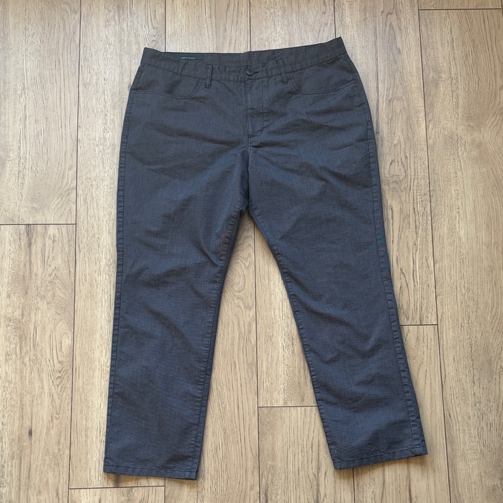 Perry Ellis Slim Fit Men’s Pants Straight Leg Charcoal Gray Pockets Casual